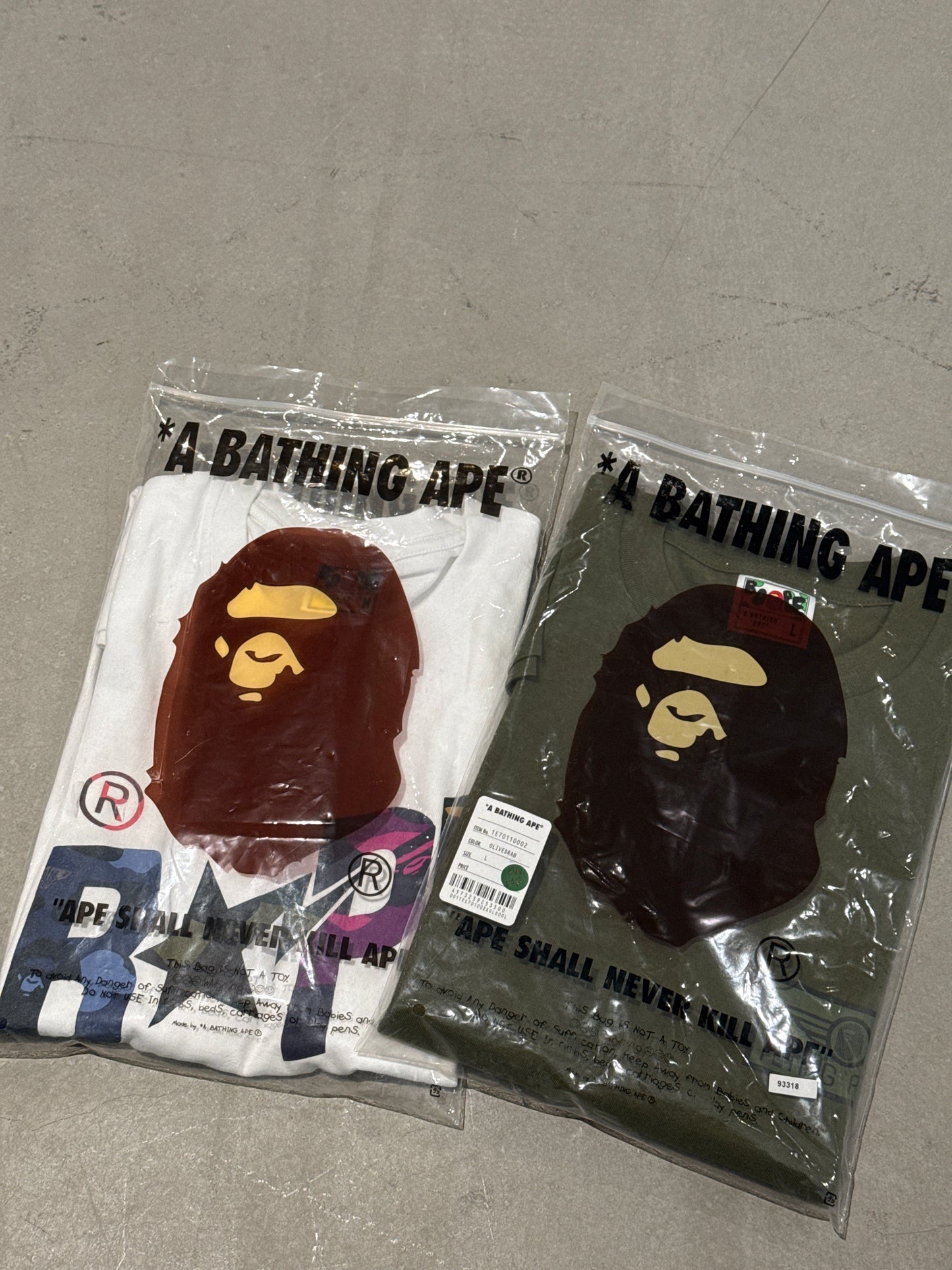 Bape tee x 2