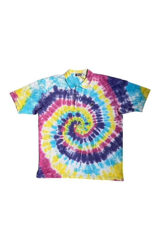 Bape Tie-Dye Polo Shirt - GROGROCERY