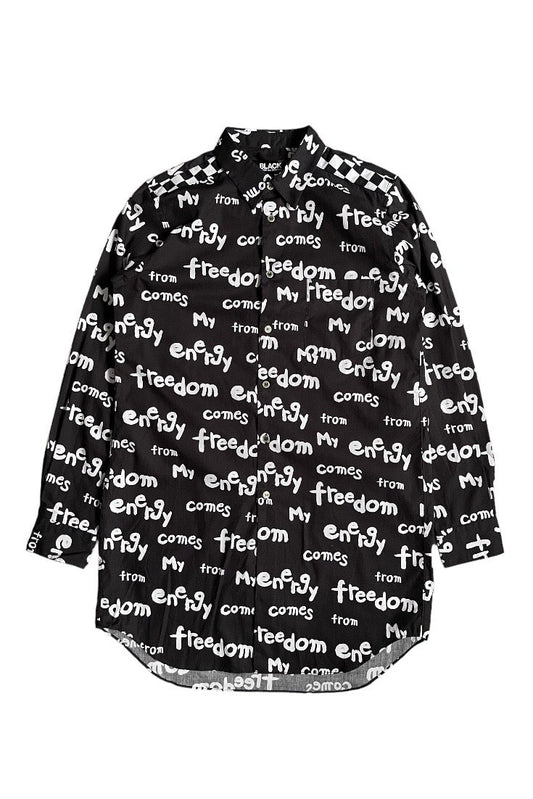 COMME des GARCONS BLACK Black & White Shirt (1D-B022) - GROGROCERY
