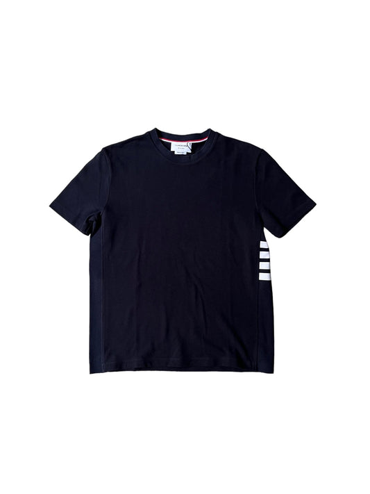 Thom Browne 4-Stripe Pique Tee/ Navy - GROGROCERY