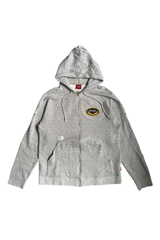 WTAPS Logo Patch Zip Up Hoodie - GROGROCERY